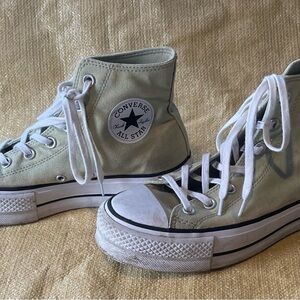 Converse Green High-Top Sneakers Classic Design